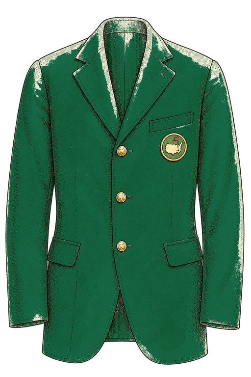 American Golf Archive illustration of the Green Jacket presented at the Masters Tournament.