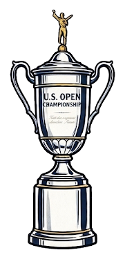 American Golf Archive illustration of the U.S. Open Championship Trophy.