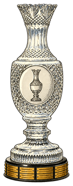 American Golf Archive illustration of the Solheim Cup trophy.
