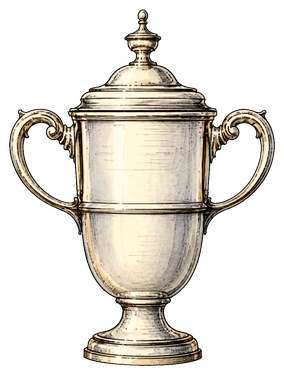 American Golf Archive illustration of the Walker Cup trophy.